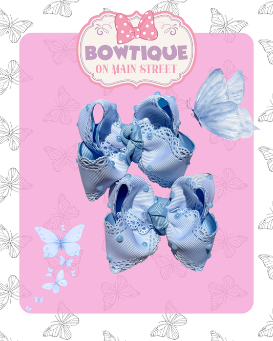 Dusty Blue Pearl Piggie Set