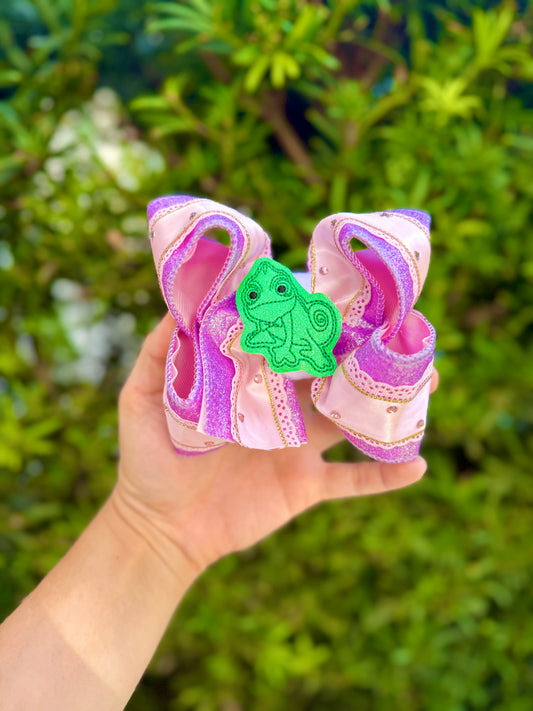 Pixie & Pearl Collab Rapunzel & Pascal Bow
