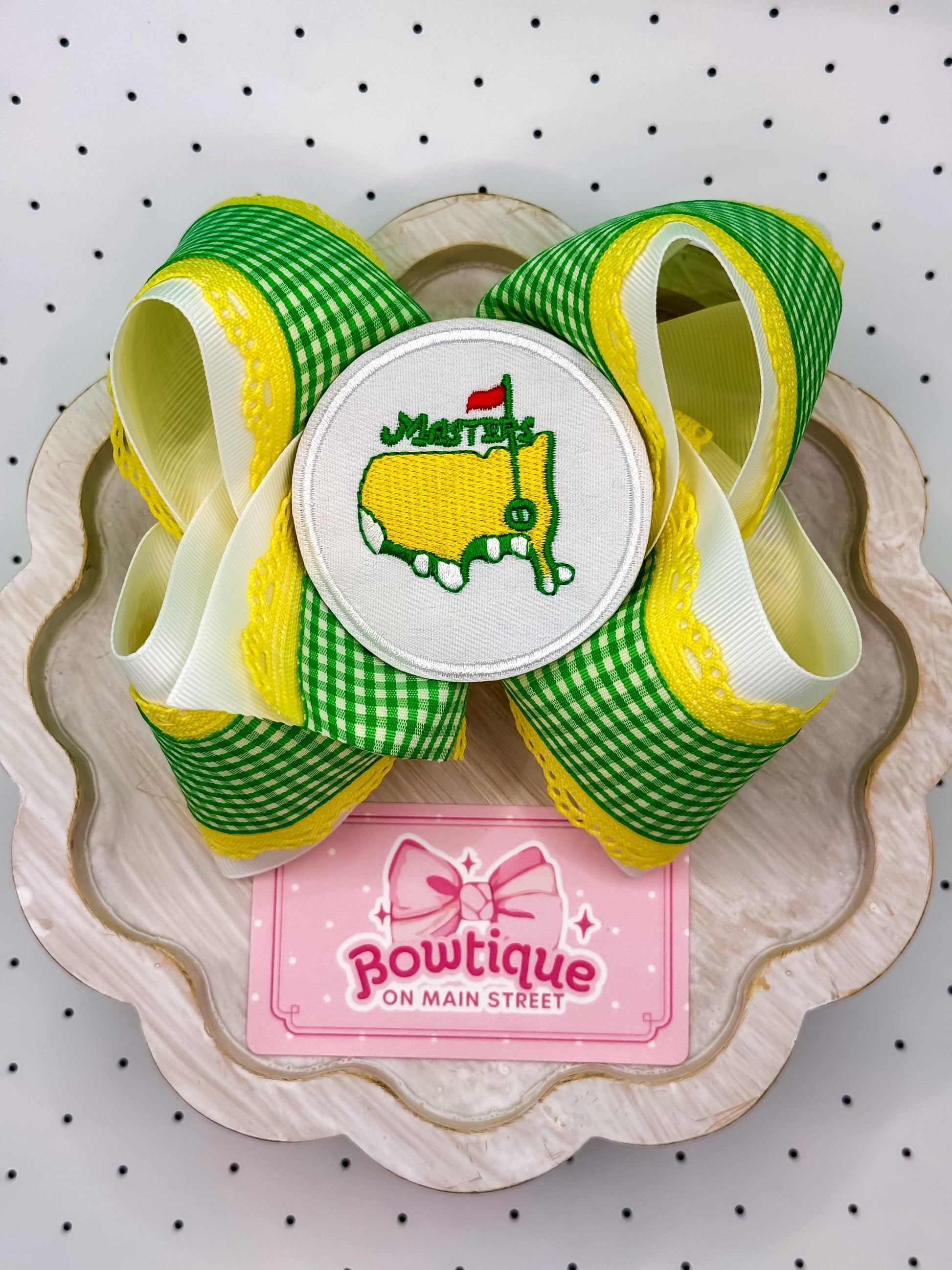 Masters Golf Inspired Boutique Style Hair Bow