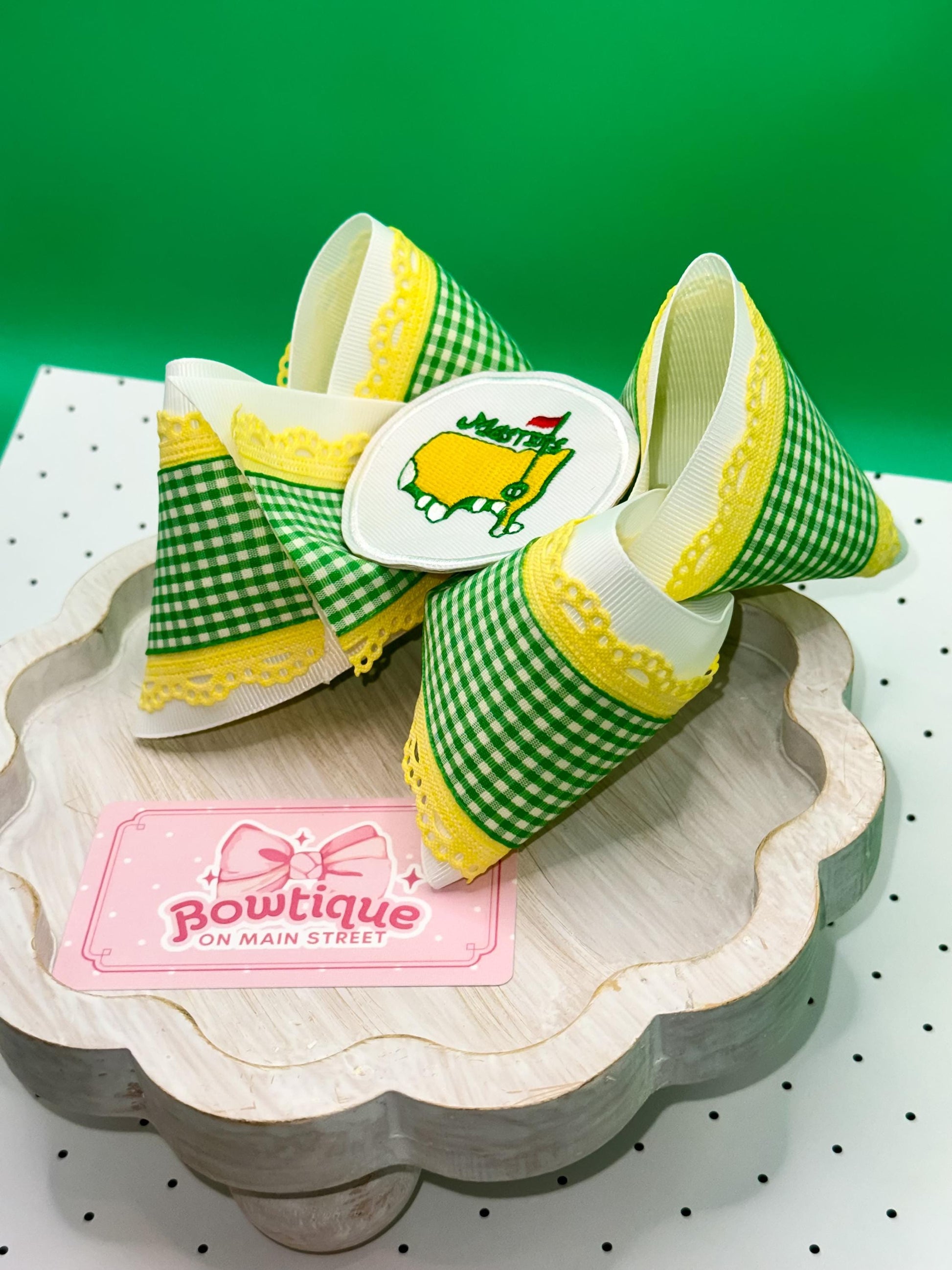 Masters Golf Inspired Boutique Style Hair Bow