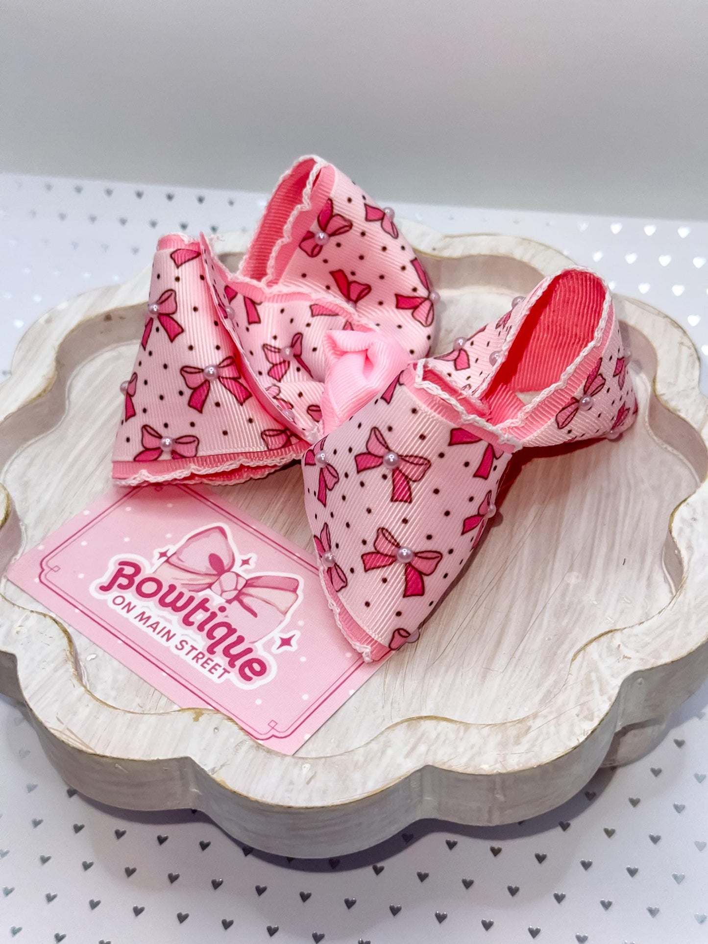 Pink Coquette Pearl Boutique Bow