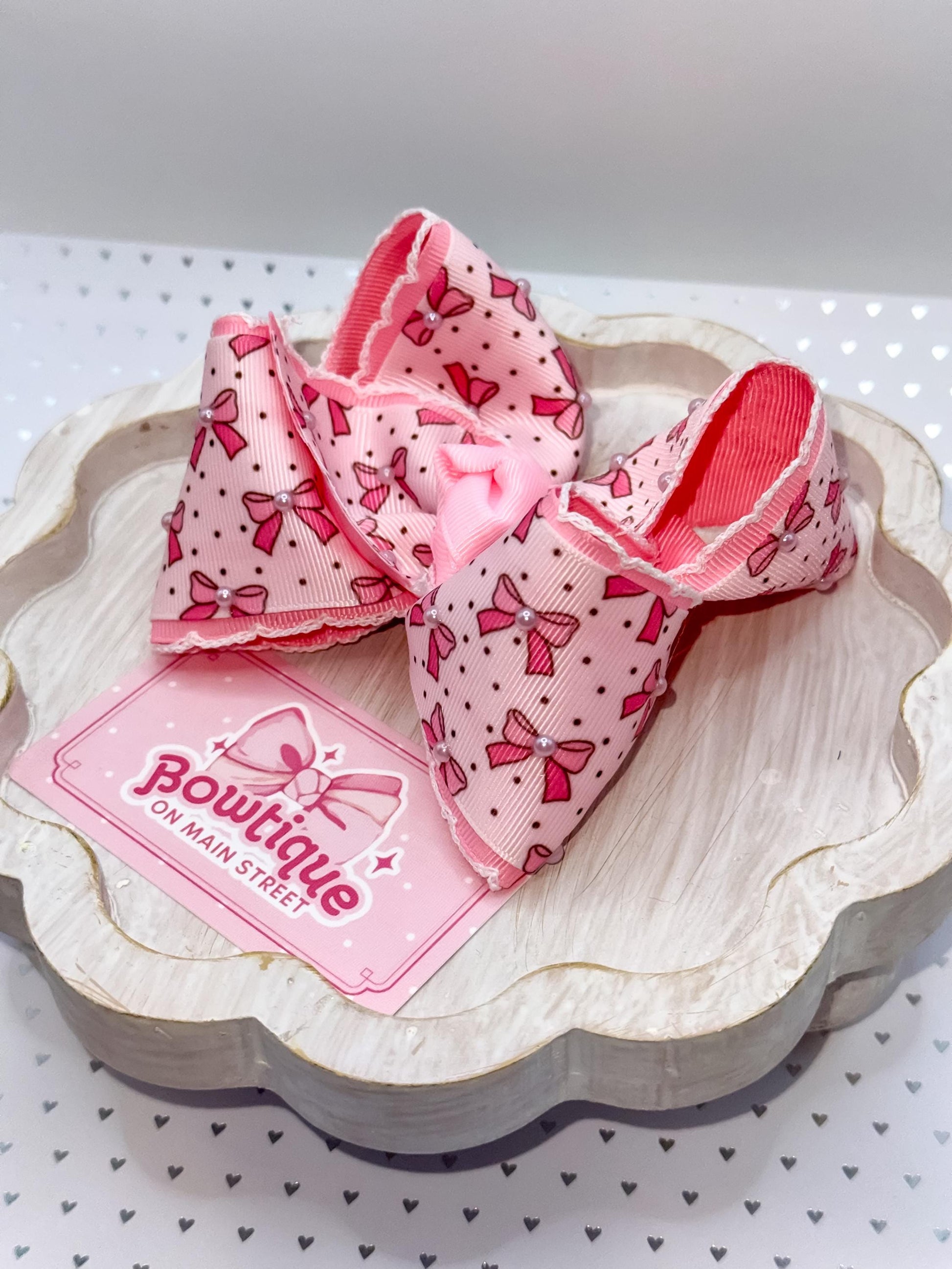 Pink Coquette Pearl Boutique Bow