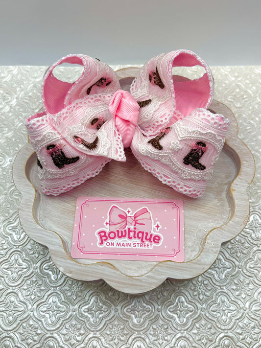 Viral Cowboy Cowgirl Boot Boutique Style Bow