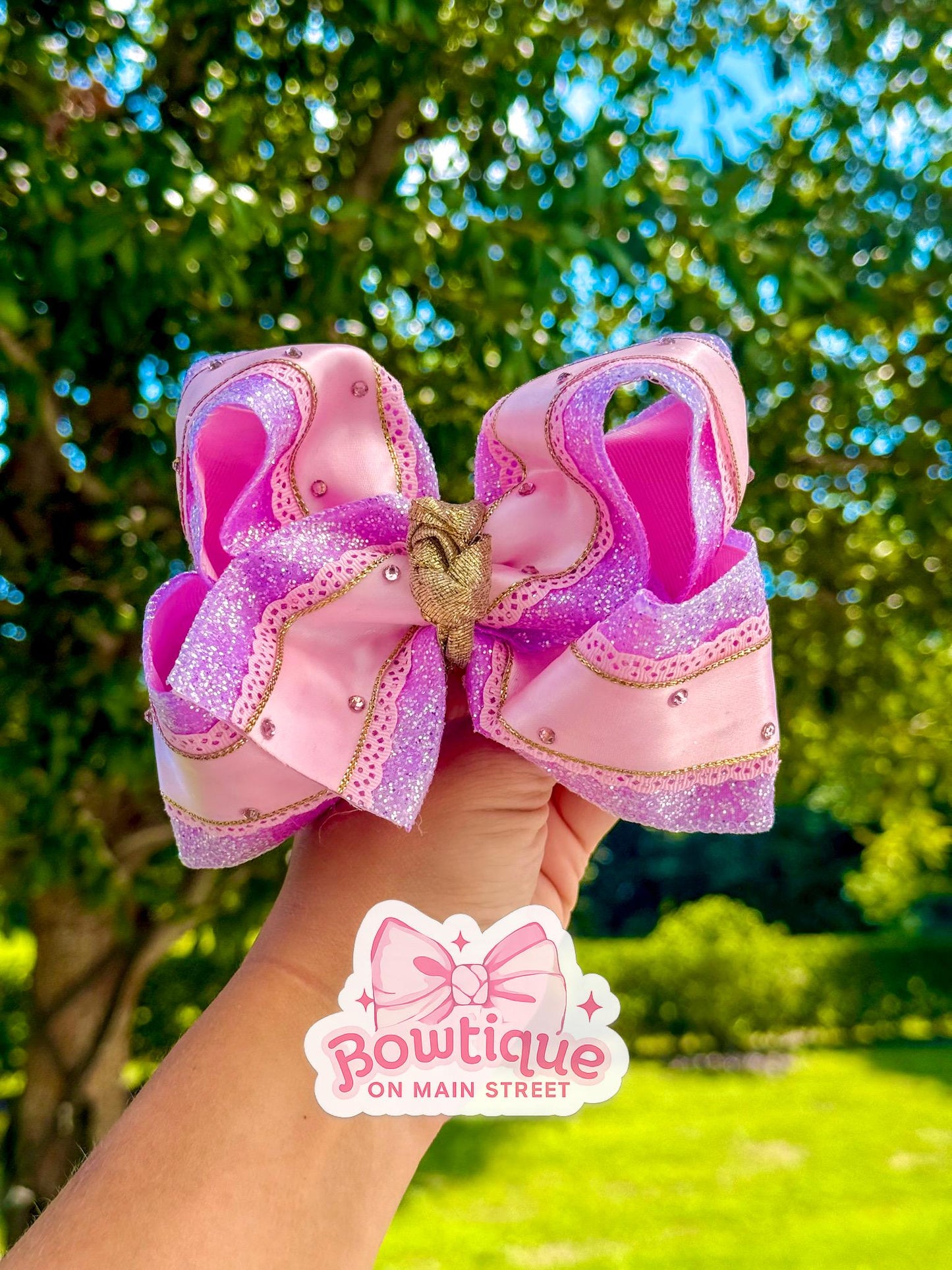 Sparkle Princess Rapunzel Inspired Boutique Hair Bow